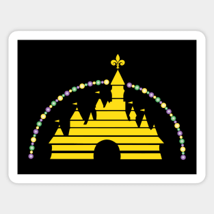 Mardi Gras Gold Sticker